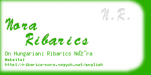 nora ribarics business card